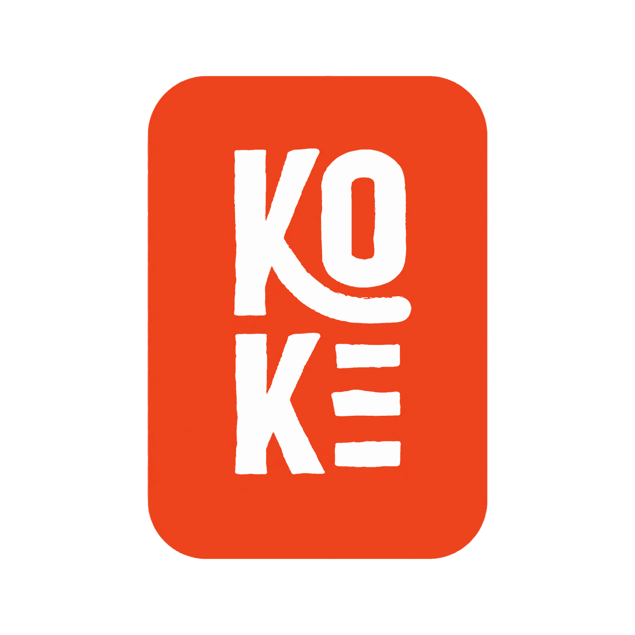 Logo KOKE oranye.