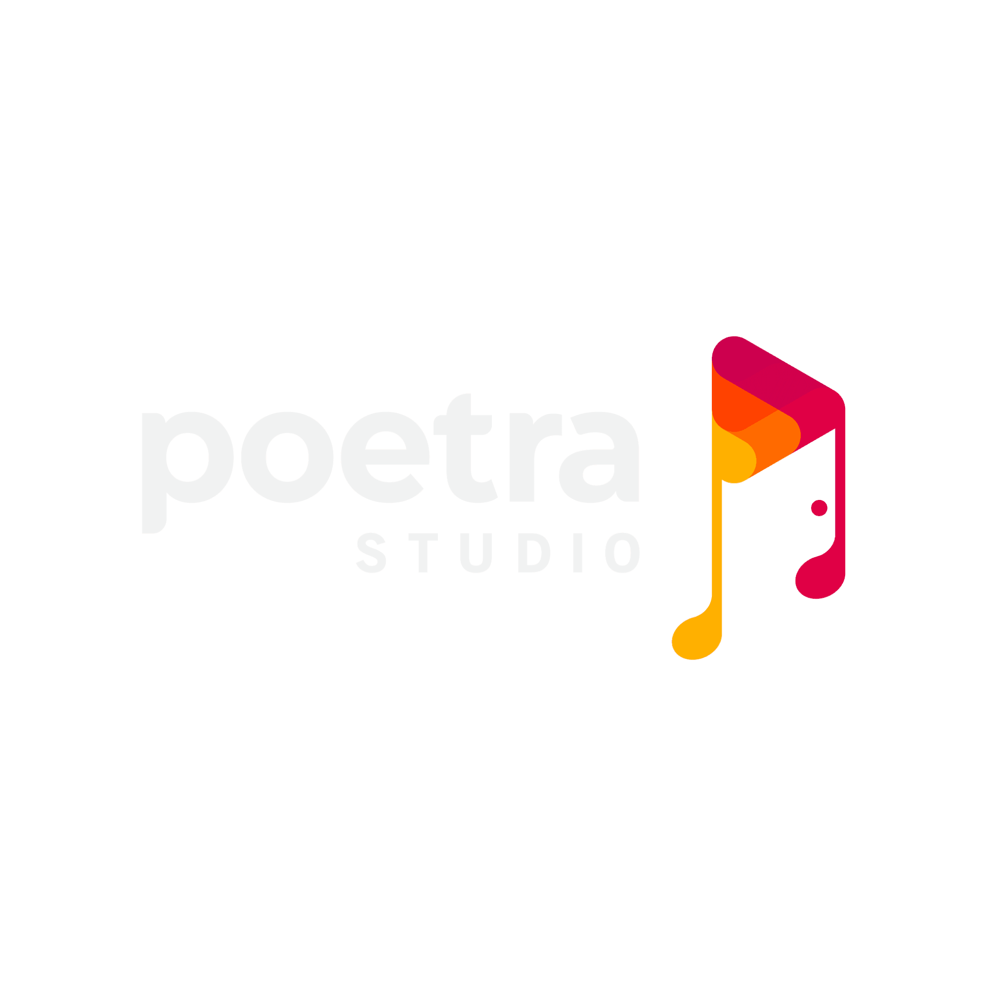Logo Poetra Studio. Pertahankan simbol dan warna asli.